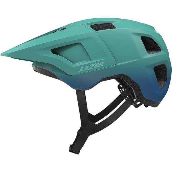 Lazer Finch KinetiCore youth trail helmet with adjustable fit and LED light mount, designed for outdoor biking safety.