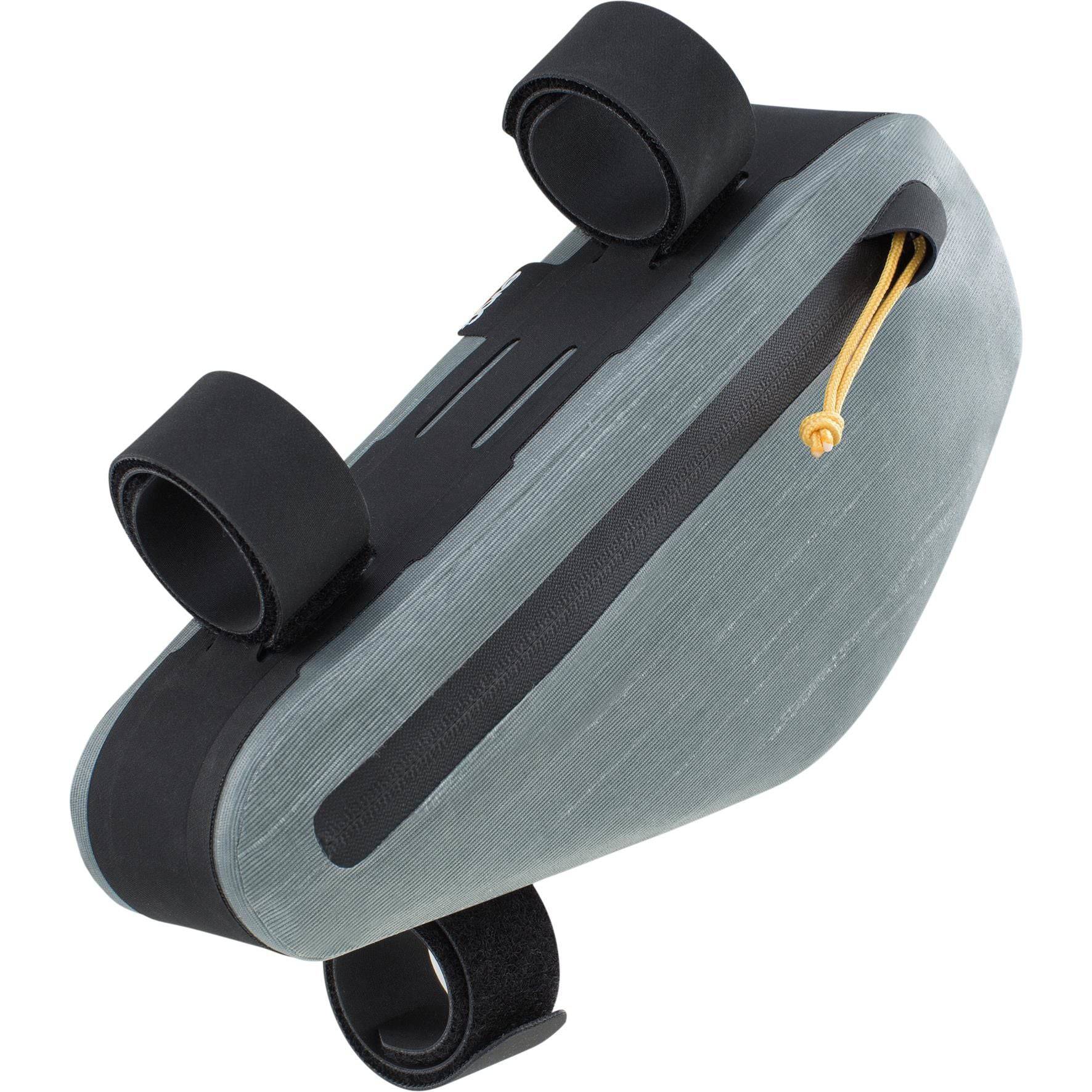 EVOC waterproof bike frame bag with adjustable straps, 1.2L capacity, designed for bike accessories and storage.
