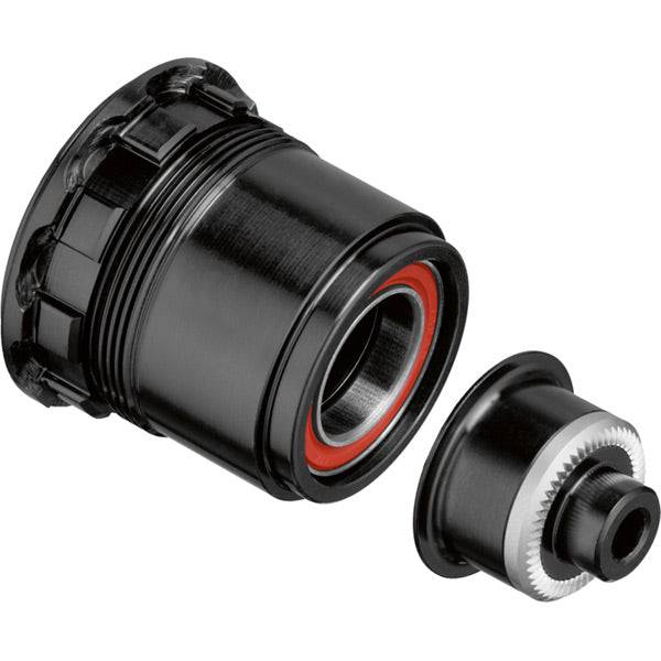 DT Swiss Ratchet EXP freehub conversion kit for Campagnolo N3W 142/12mm hub, showing parts and assembly details.
