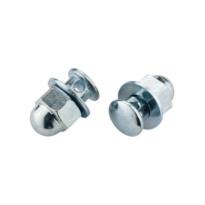 Set of 25 silver Jagwire 6mm steel anchor bolts for bike brake and gear cables, component replacement hardware.