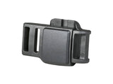 Bontrager Fidlock SNAP helmet buckle spare for secure fastening, shown in close-up with plastic components and attachment details.