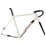 Basso Palta gravel bike frameset with Paradigma stem and carbon handlebars, showcasing sleek frame design and high-quality components.
