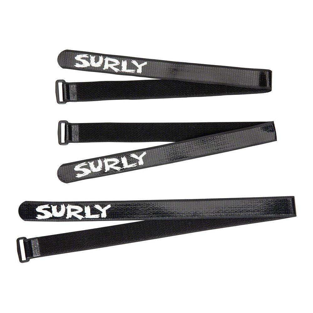 Surly Whip Lash Gear Strap Set with adjustable nylon straps for bike frame mounting and secure gear attachment.