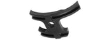 Trek Madone aluminum bottom bracket cable guide in black with bolt for smooth gear cable routing, component for bike maintenance.