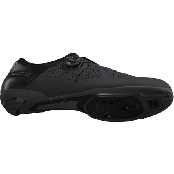 Shimano RC3 (RC302) road cycling shoes with BOA dial, reflective print, and sleek design for performance cycling.