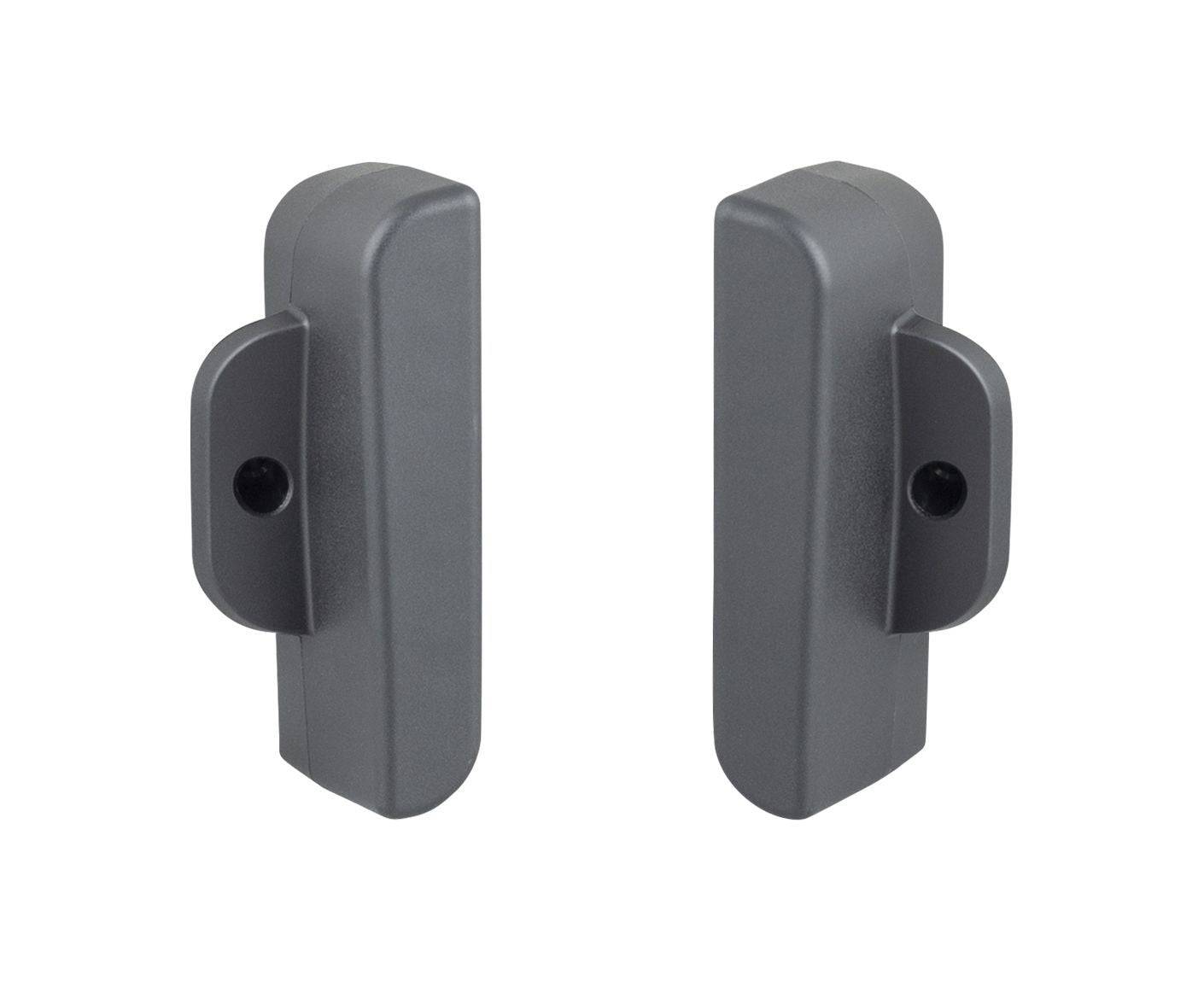 Trek Fetch+ 4 seat headrest bumper set in black, for durable cushioning replacement on Trek bicycle seats, shown in close-up.