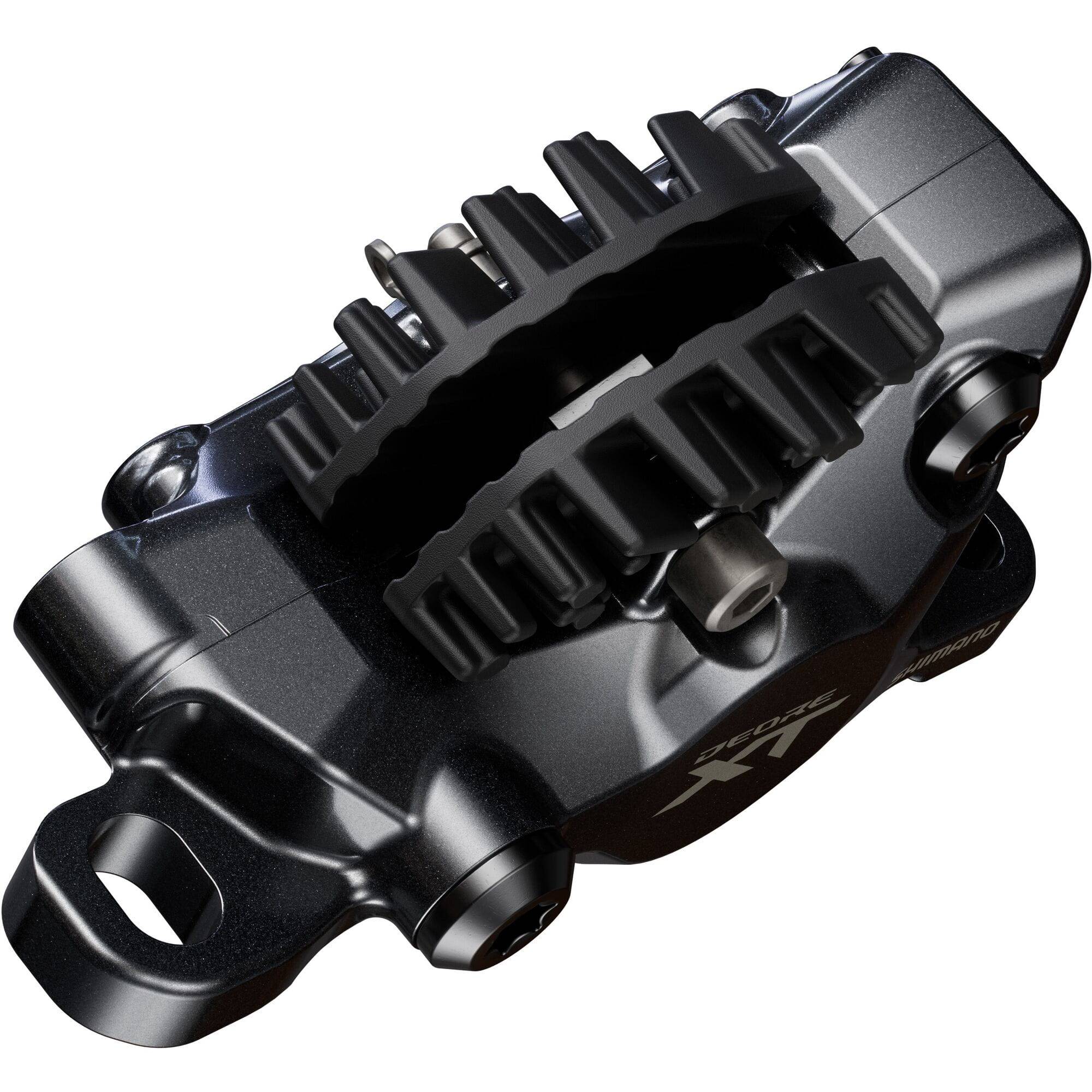 Shimano Deore XT BR-M8200 hydraulic disc brake caliper for front or rear post mount mountain bike components.