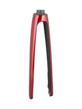 Trek Domane+ ALR road bike rigid fork with precise steering and control, shown in a close-up image of the bike's front component.