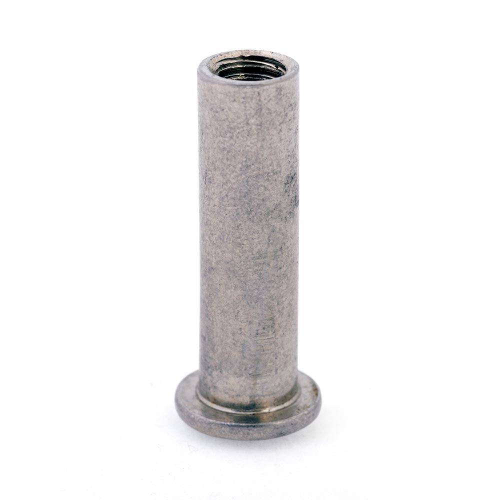 Dia-Compe recessed brake nut spare for road caliper brakes, showing a close-up of the component in black metal.