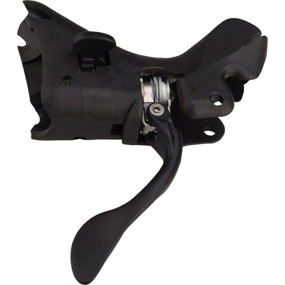 Campagnolo Athena Veloce Centaur 11-speed replacement ergos for shifters, showing close-up of black ergonomic components.