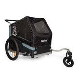 Burley Bark Ranger rain cover for pet trailer, waterproof protective accessory, designed to shield pets from rain and weather conditions.