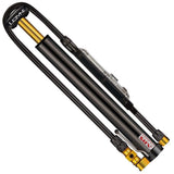 Lezyne Micro Floor Drive Digital HVG pump in black with integrated gauge, designed for bicycle tire inflation and accessories.