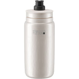 Elite Fly Tex Racing Water Bottle 550 ml in pearlescent white, BPA-free sports accessory with a sleek design.