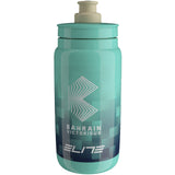 Elite Fly Racing water bottle for cyclists, BPA-free hydration bidon in blue with a screw-top lid and ergonomic design.
