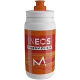 Elite Fly Racing water bottle for cyclists, BPA-free hydration bidon with ergonomic design and secure cap.