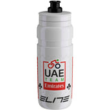 Elite Fly UAE Team Emirates 2026 750 ml BPA-free racing water bottle, sports accessory with a sleek design and leak-proof lid.