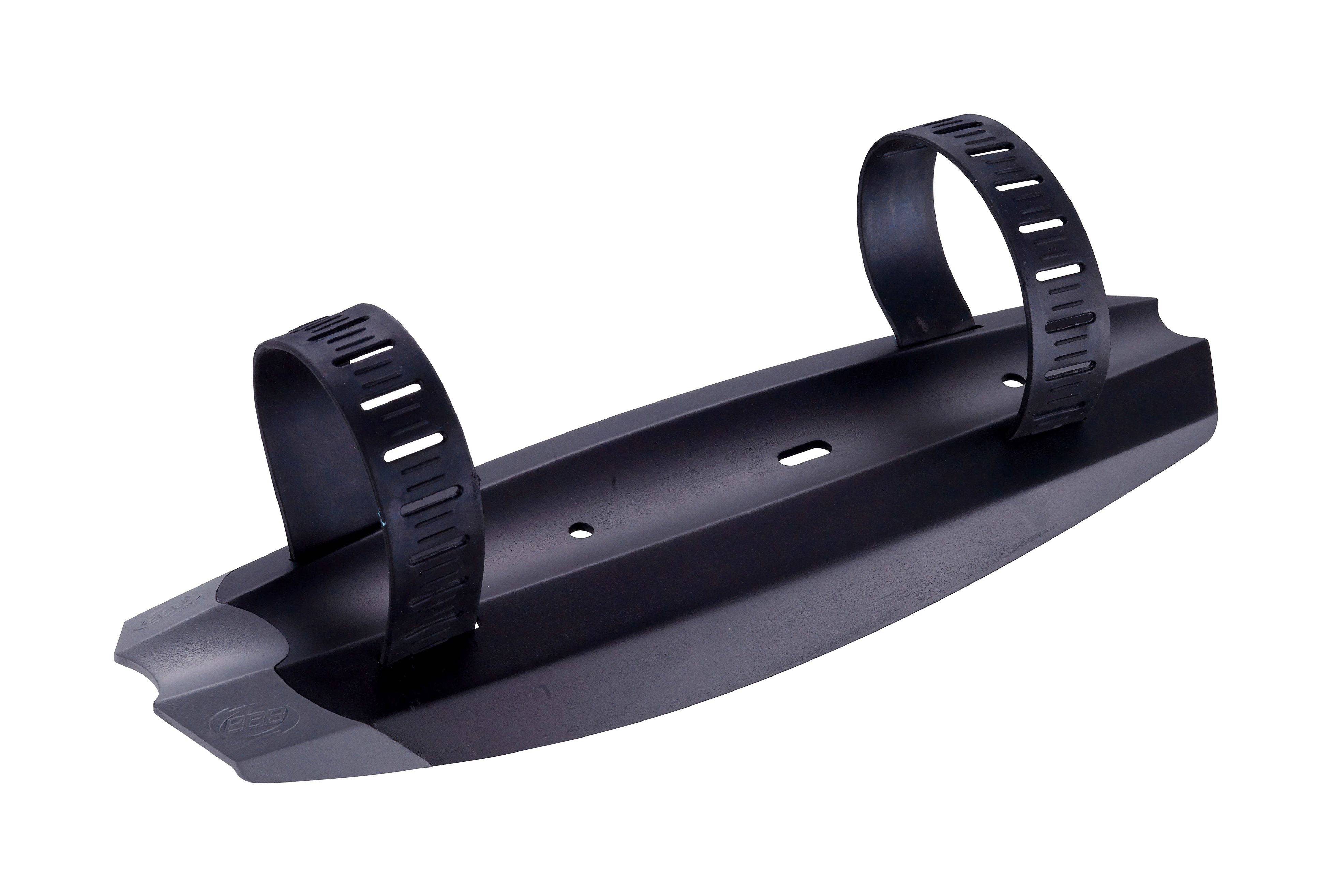 BBB BFD-03 MudCatcher II mountain bike fender with dual elastomer straps, designed to protect from mud and debris.