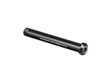 Bontrager Switch Lever front thru-axle in black with hex key operation for bike components, 125mm length, sturdy and secure.