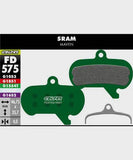 Galfer Pro bike disc brake pads for downhill and enduro racing, high-performance bike brake components, shown in the image.