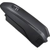 Shimano STEPS BT-E8014 418Wh e-bike battery mounted on down tube, black waterproof design, bike components for Shimano e-bike systems.