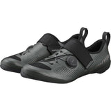 Shimano S-PHYRE TR9 triathlon road shoes with BOA Li2 dial and sleek black design, designed for high-performance cycling.