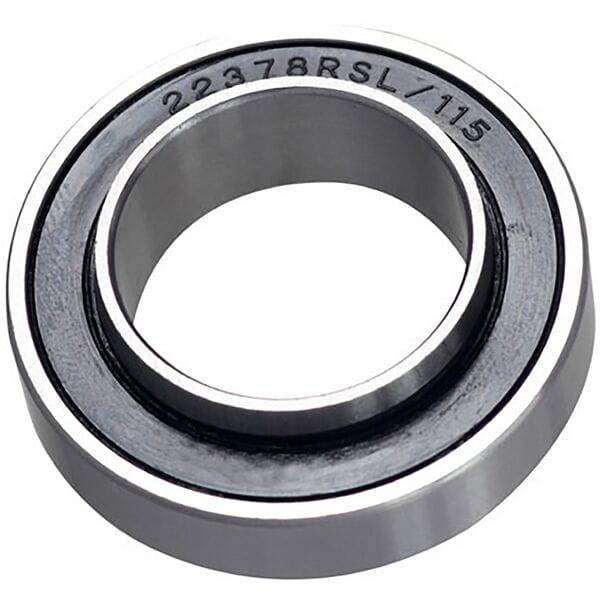 M Part bicycle cartridge bearing MR22237B 2RS, 22x23x7/11.5mm, showing the bearing's rubber seals and metal exterior.