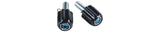 Trek black barrel adjusters for downtube brake cable fine-tuning, bike component for precise brake cable adjustments.