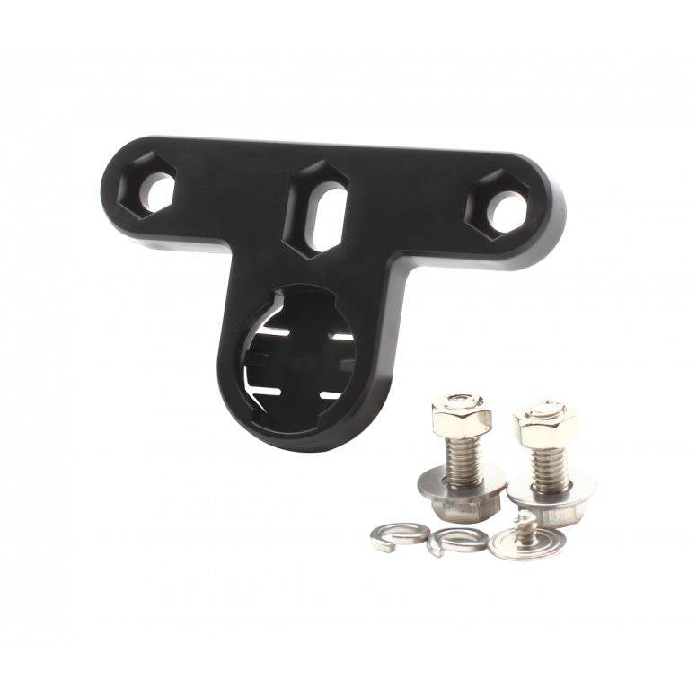 Moon Sport RB-49 Helix rear rack mount for Helix and Orcus Lite bike lights, showing the sturdy metal bracket attachment.