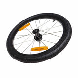 Burley 20-inch push button wheel assembly with axle, tyre, and inner tube for bike accessories replacement.