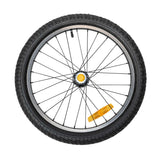 Burley 20-inch push button wheel assembly with axle, tire, and inner tube for bike accessories replacement.