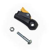 Burley trailer flag holder accessory mounted on handlebar for child carrier trailers, providing visibility and safety.