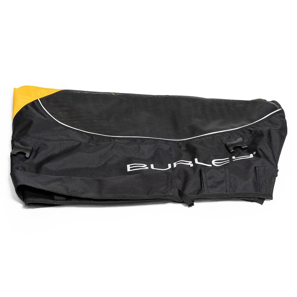 Burley Tail Wagon replacement side panels set for 2014-2021 models, showing black accessory panels attached to the bike trailer.