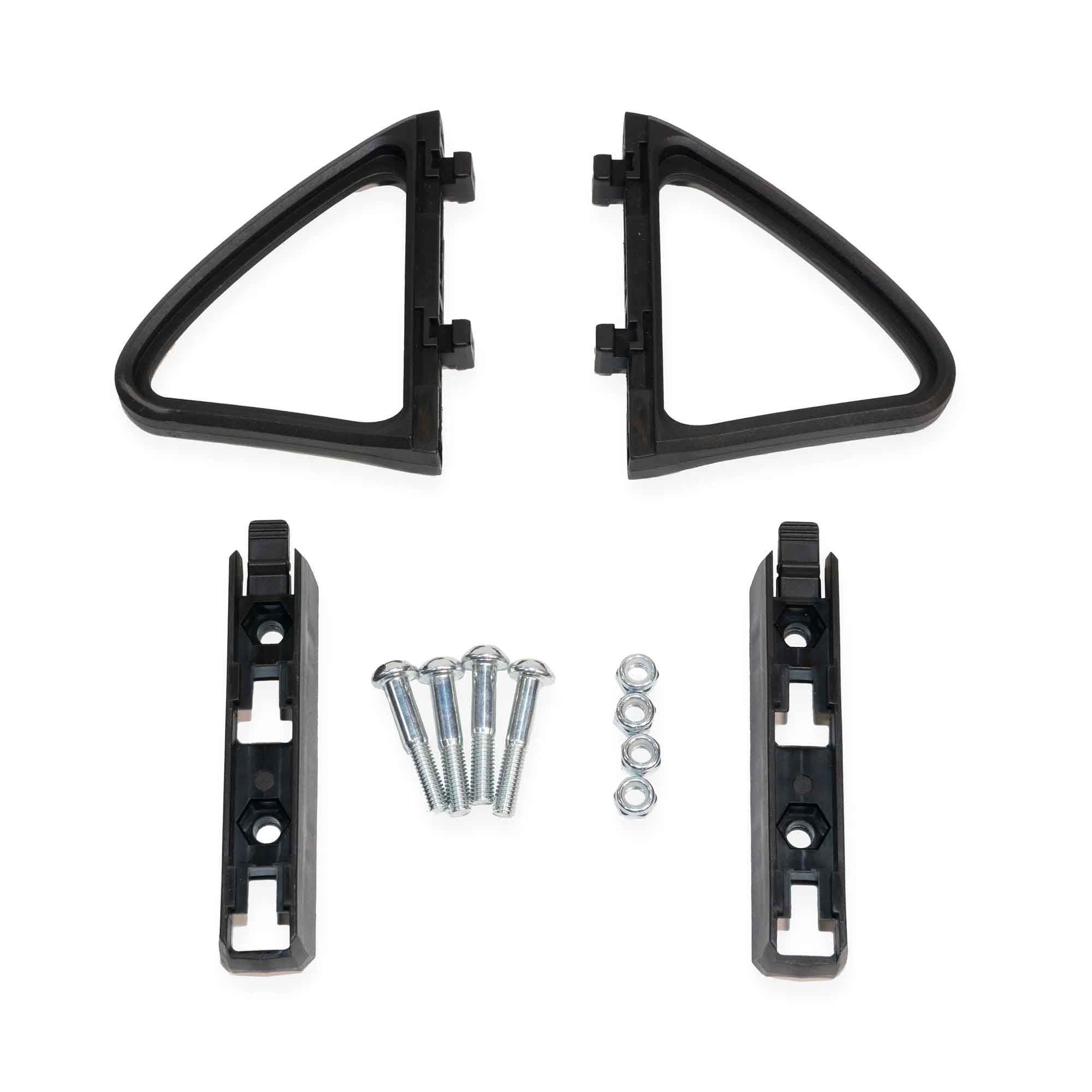 Burley bike trailer wheel guards with hardware for 2008+ models, protective accessories for bike trailers.