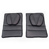Burley Encore Seatpad with four hardness pads for bike trailer comfort, shown with padded surface and adjustable inserts.