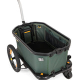Burley Hopper bike trailer and wagon showing a versatile outdoor cargo carrier with a sturdy frame and spacious interior for hauling gear.