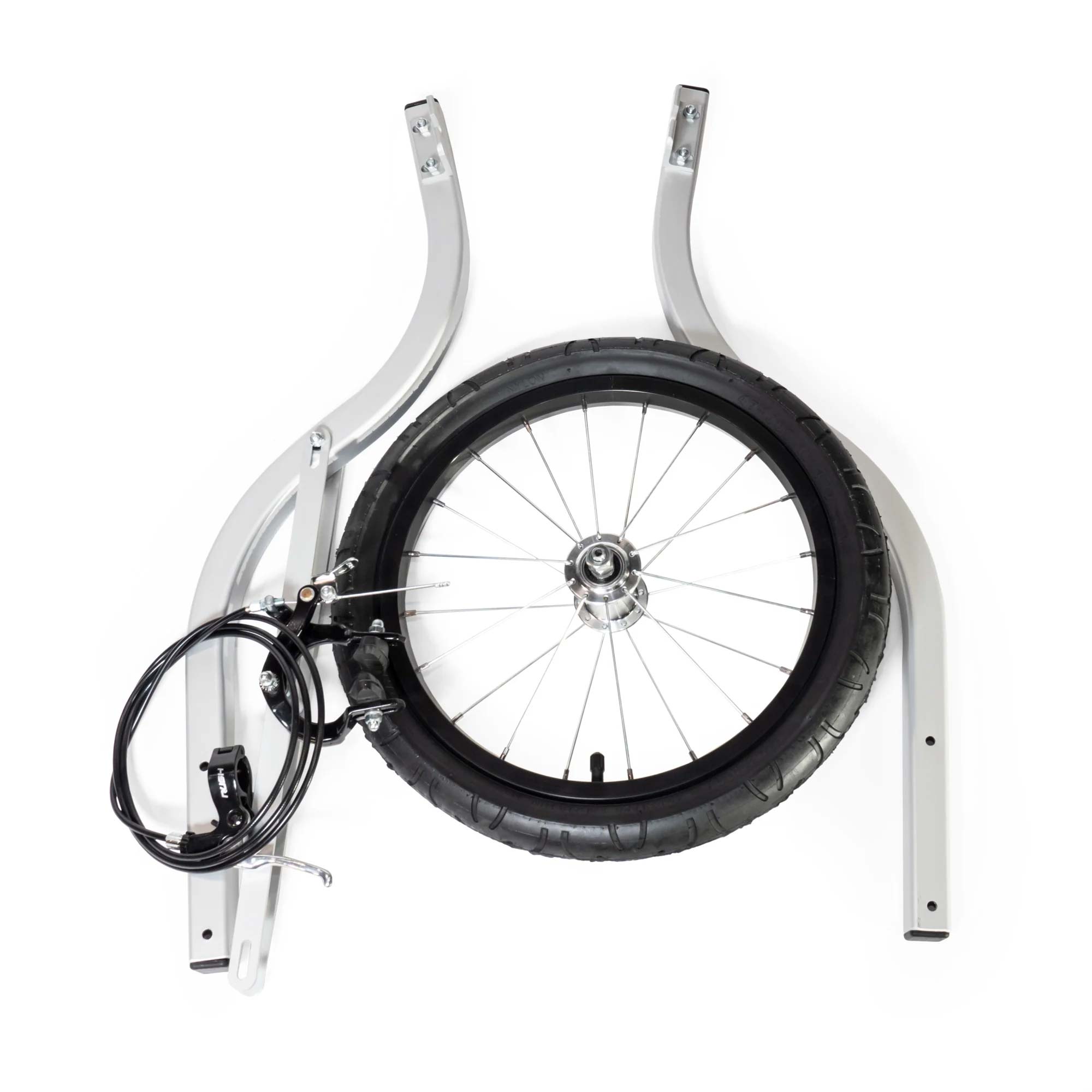 Burley Jogger Stability Kit for Cub bike trailer with 16-inch wheel and hand brake, designed for models 2008-2012.