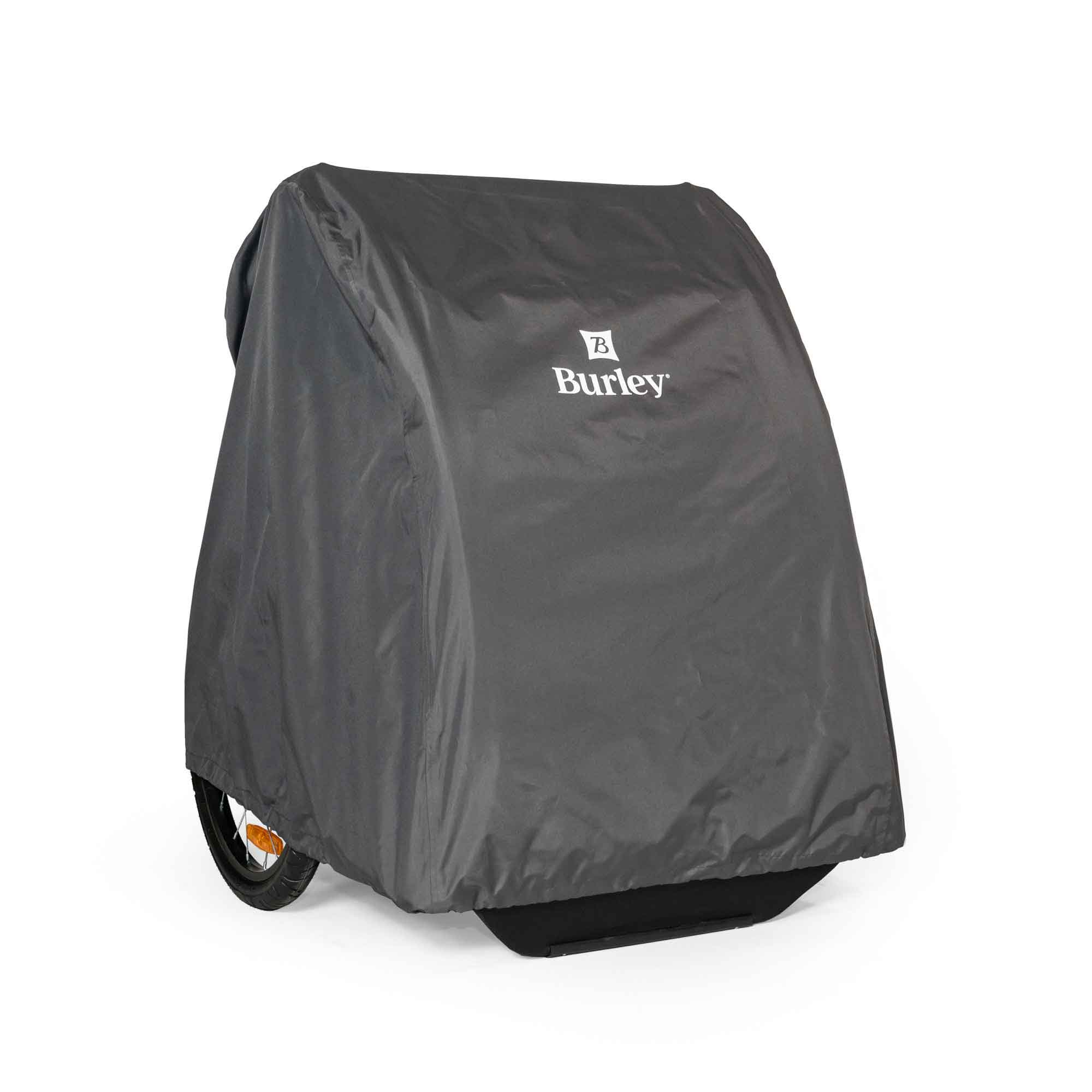 Burley trailer storage cover for kid bike trailers, water-resistant accessory, protects trailer from weather, compatible with models from 2007 onward.