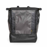 Burley Lower Market Bag 40L tote with removable base and trailer clips, black waterproof accessories for bike cargo storage.