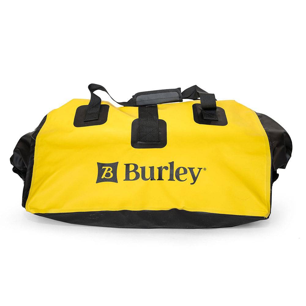 Burley 75L waterproof dry bag with roll-top closure designed for Coho XC and Flatbed trailers, outdoor gear accessories.