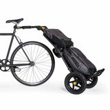Burley Transit Backpack 28L water-resistant laptop bag with multiple carry options, featuring padded compartments and adjustable straps.