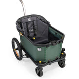 Burley Hopper seat insert and sunshade kit for stroller wagon conversion, showing padded seat with sunshade attached.
