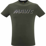 Mavic corporate logo unisex crewneck T-shirt in organic cotton, featuring a simple logo graphic on the front.