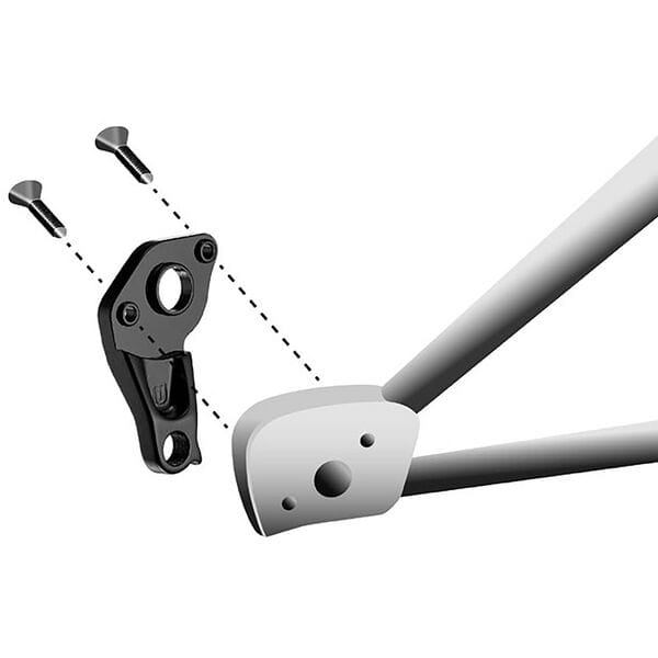 M Part gear hanger for Lapierre bikes, made of durable 6061 aluminium, replacement component for bike gear system.