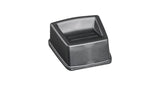 Black Trek Range Boost lock button cover, a replacement accessory, designed for easy installation on compatible bike components.