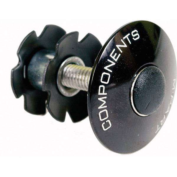M Part alloy star nut set for 1-1/8 inch bike steerer tubes, black anodised bike components for secure headset installation