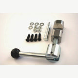 Park Tool 180 lock bolt for PRS bike stands, replacement part shown on workshop bike stand with tools and work surface.