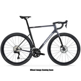 Basso Astra 105 Di2 road bike with Mavic Cosmic S wheels and hydraulic disc brakes, featuring a sleek frame and integrated components.