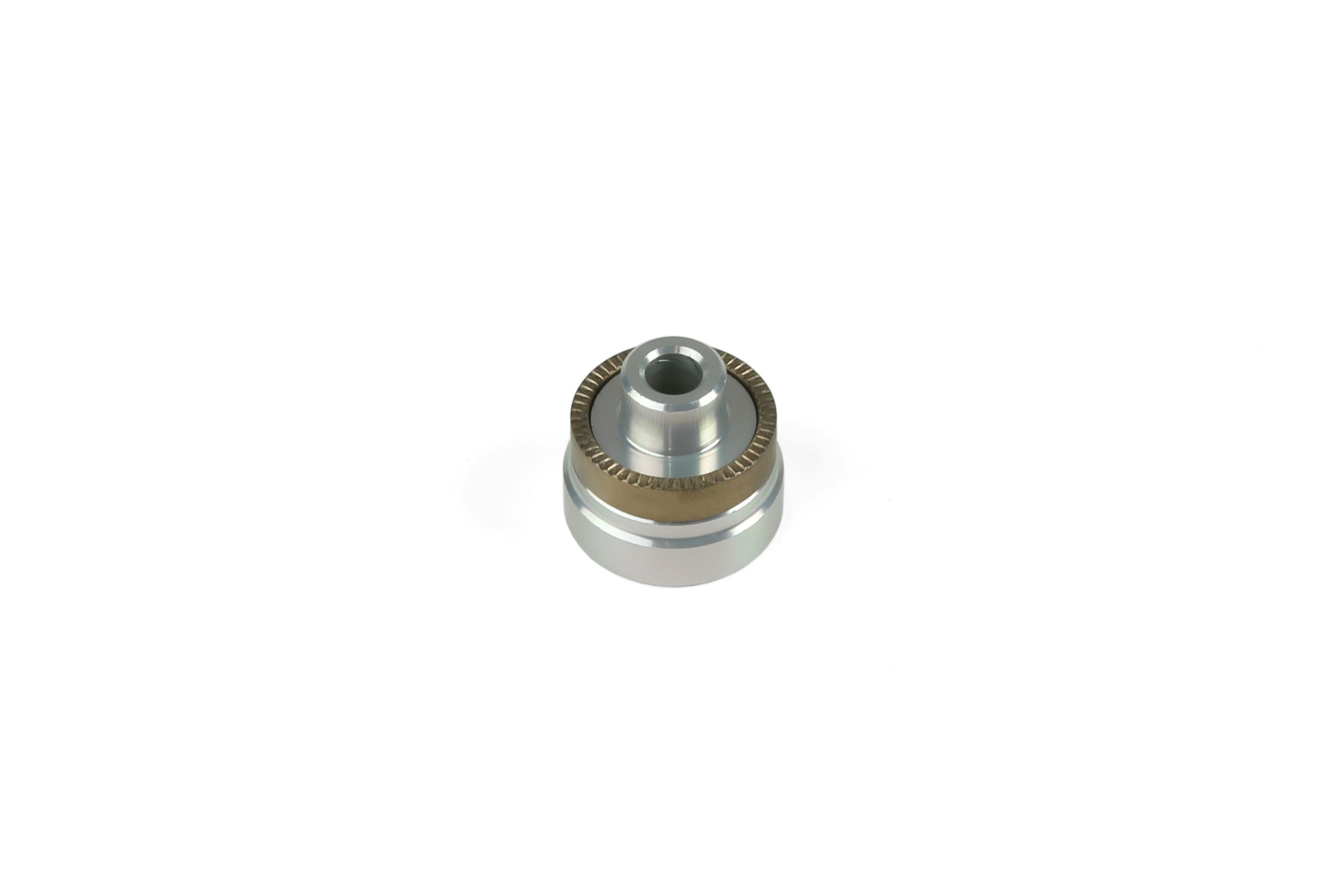 Hope Evo/Pro 4 and RS/XC6/XC3 QR drive side spacer hub spare for bike wheels, component part, black metal with branding markings.
