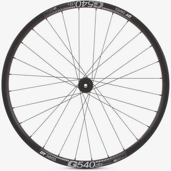 M Part Wheels gravel front wheel with DT 370 hub, 650B size, 100x12mm thru-axle, black TLR rim, durable bike component