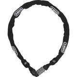 ABUS Chain Lock 1200/110 Web Black, hardened steel bicycle security lock with combination number lock, shown in black.